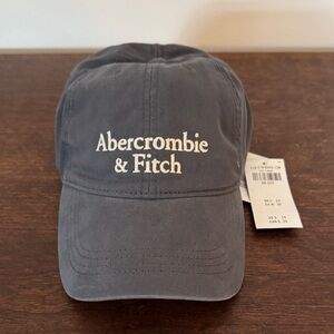 Abercrombie & Fitch Slate Blue Embroidered Logo Cap